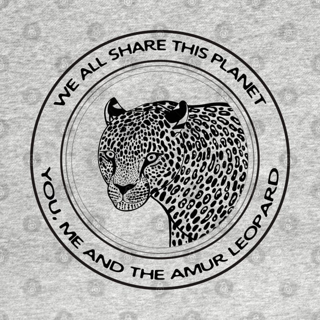Amur Leopard - We All Share This Planet - light colors by Green Paladin